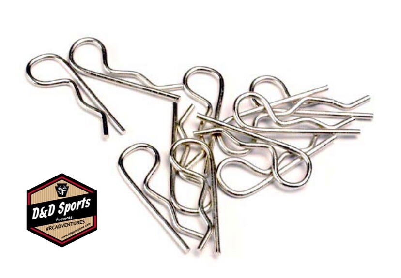 Traxxas 1834 - Body Clips, Standard Size, Silver (12)
