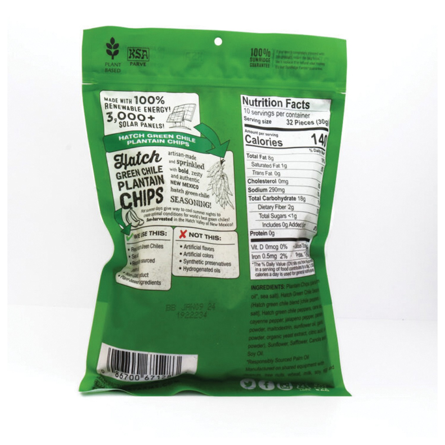 Sunridge Farms Spicy Hatch Chile Plantain Chips - A Delicious Twist on a