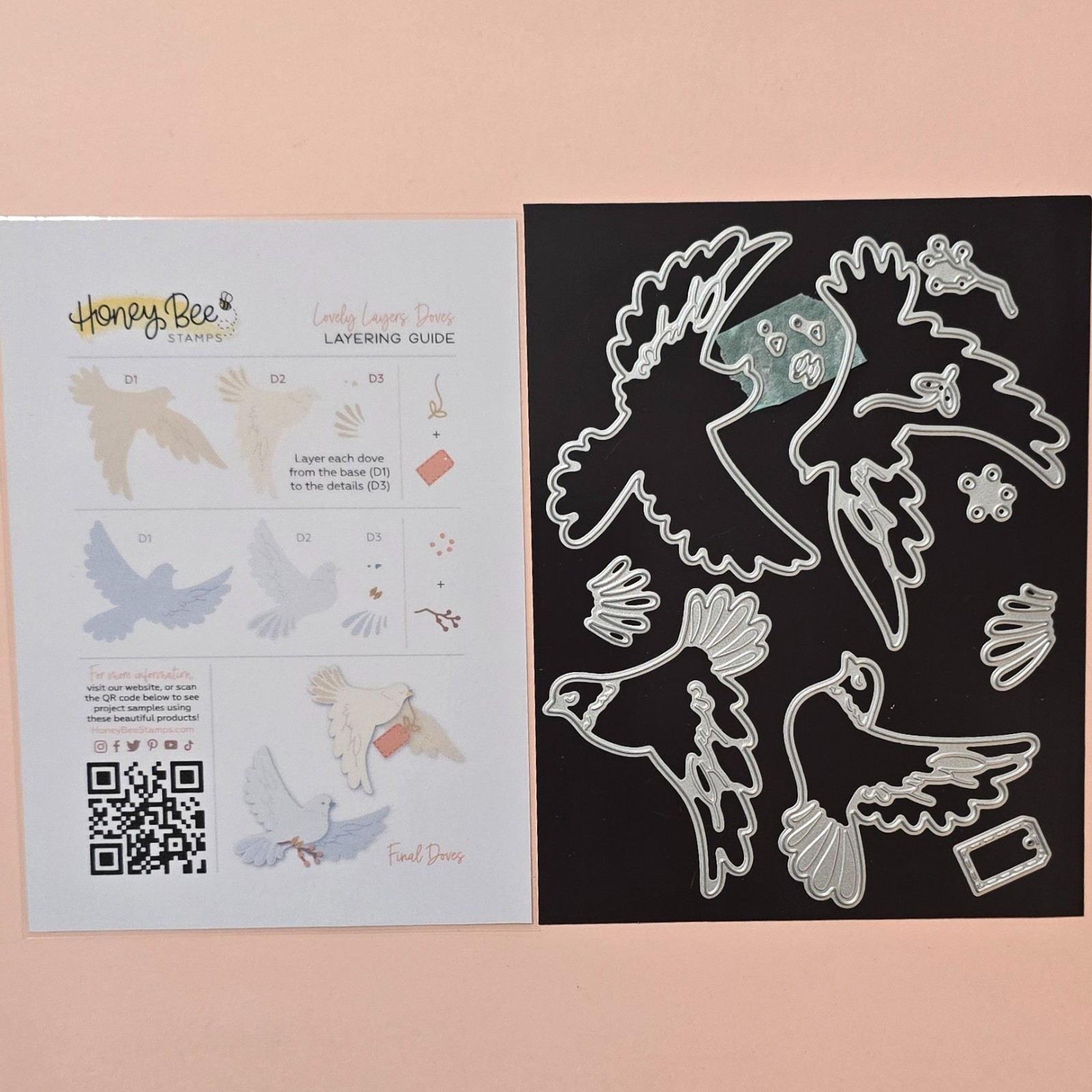Honey Bee Stamps DOVES Lovely Layers Cutting Dies