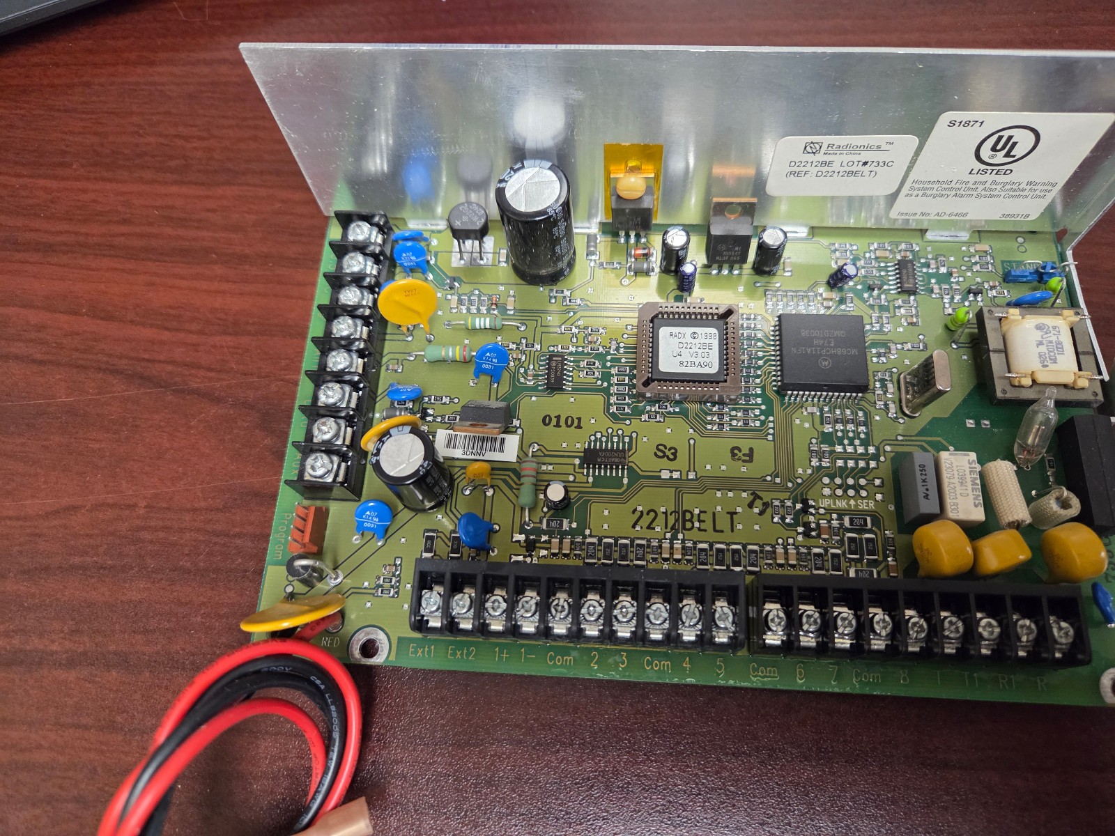 945 BOSCH RADIONICS D2212BE Security Alarm Panel Board - Working Pull adt vivint