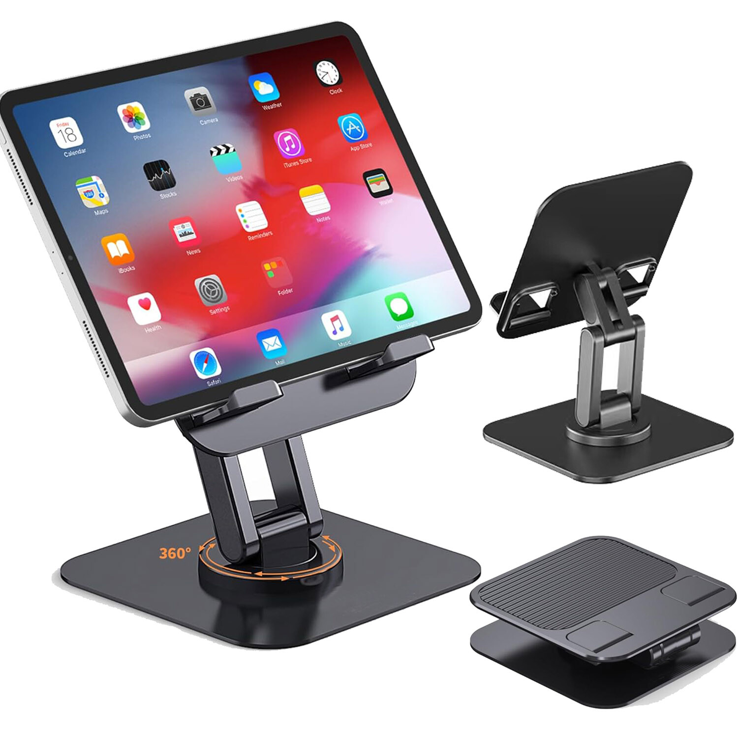 For iPad iPhone Stand 360 Adjustable Phone Tablet Holder Home Office Accessories
