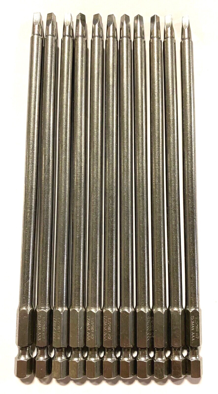 EazyPower #2 Robertson Power Bit 6" Square Recess 1/4" Hex Bits 10 Pack