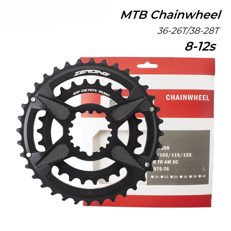 MTB Bicycle Round Chainwheels 36-26T 38-28T Double Chainrings for SRAM 11/12S