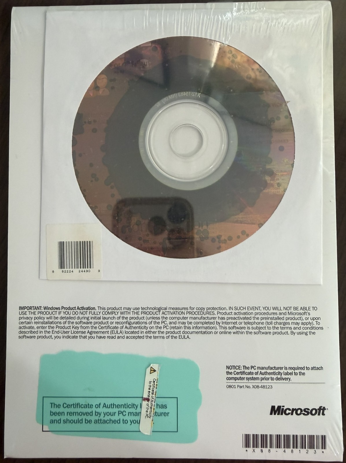 Factory Sealed Microsoft Windows XP Home Edition - NO Key - Vintage 2002