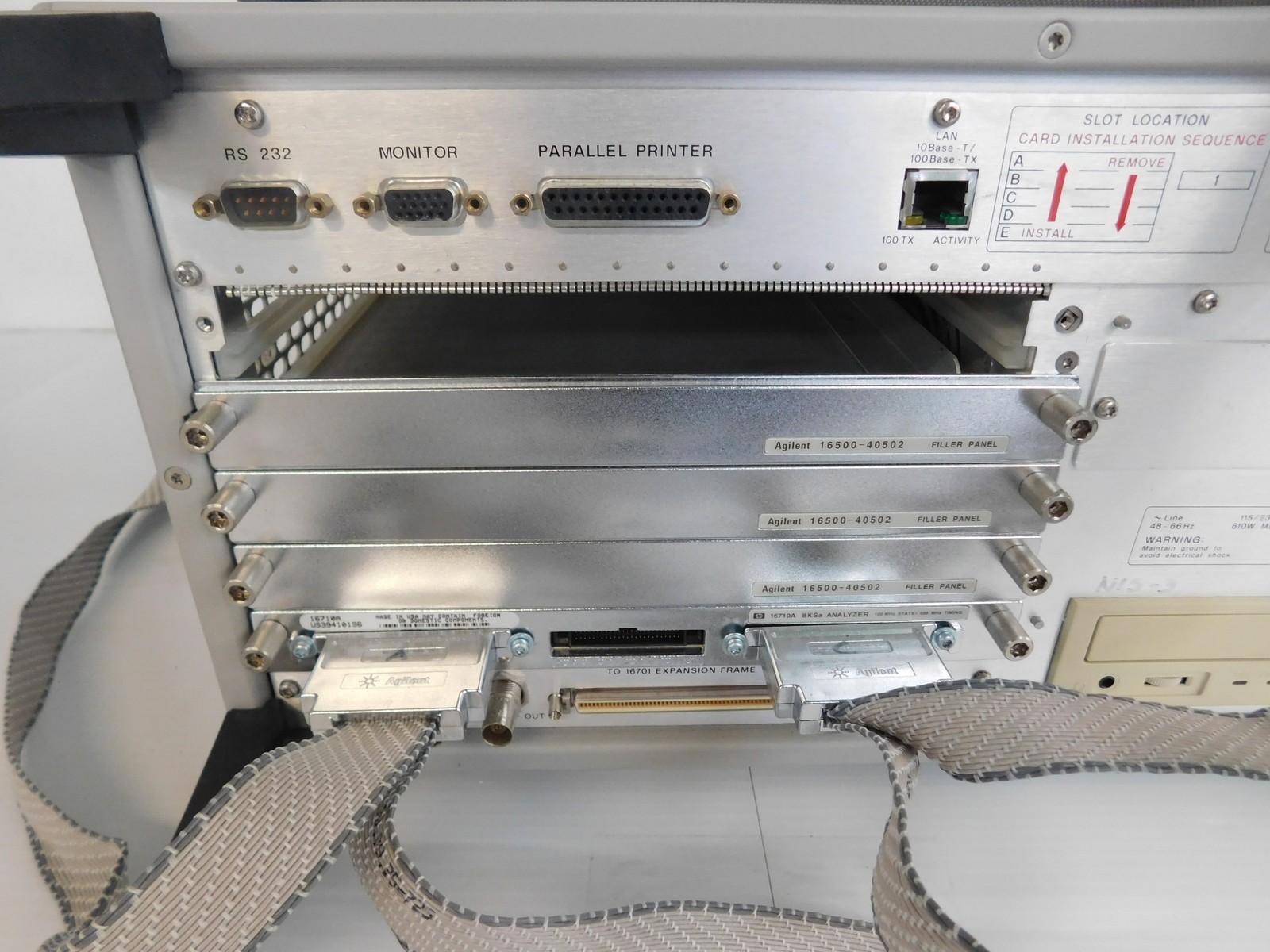 AGILENT 16702B LOGIC ANALYSIS SYSTEM W/ 16710A 8KSA ANALYZER (PPS85)