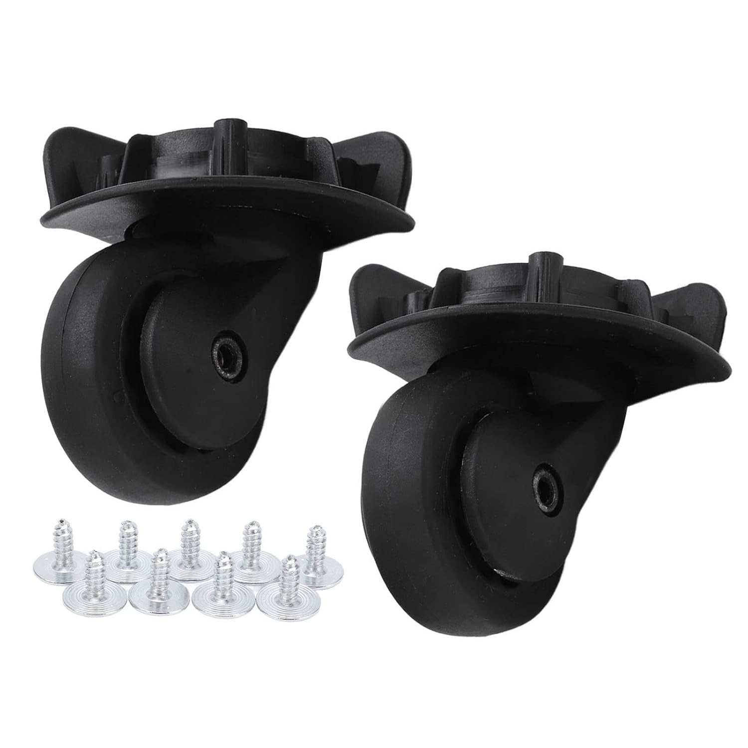 1 Pair Luggage Replacement Wheels - Durablee Suitcase Casters for Repair, Sil...