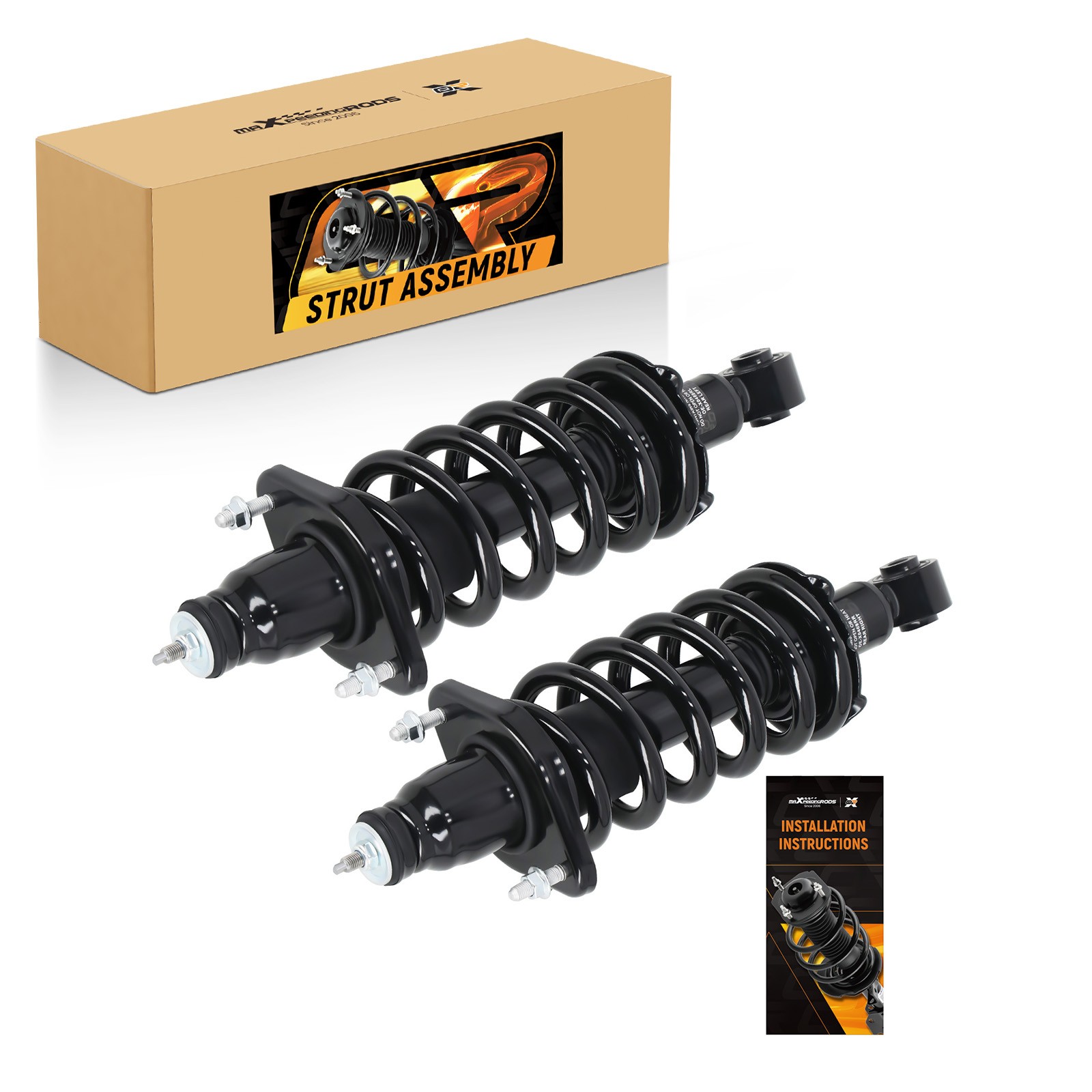 Pair Rear Struts w/ Coil Spring Kit for 2007 2008 2009 2010 2011 Honda CR-V CRV