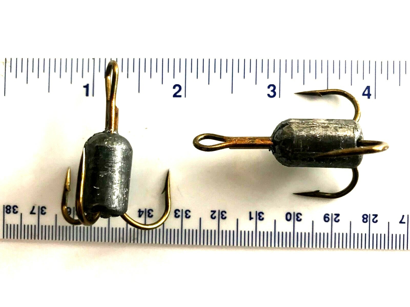 6  Matzuo W304015 size 4/0 Weighted Bronze Snag Treble Fish Fishing Hooks