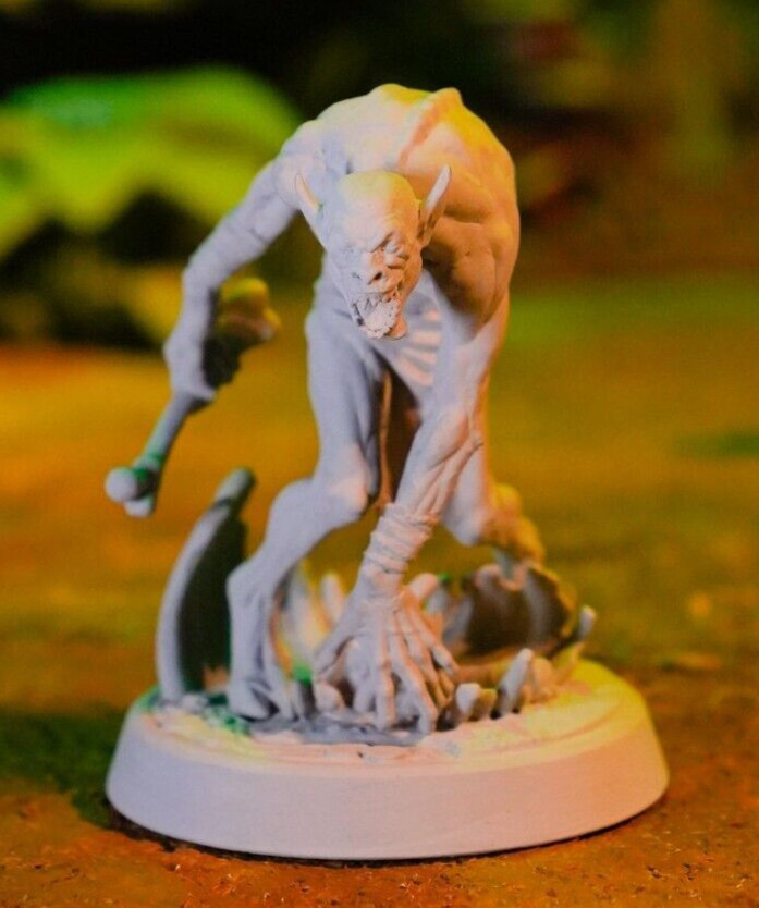 D&D Swamp Ghoul Enemy Mini 32mm Scale TTRPG