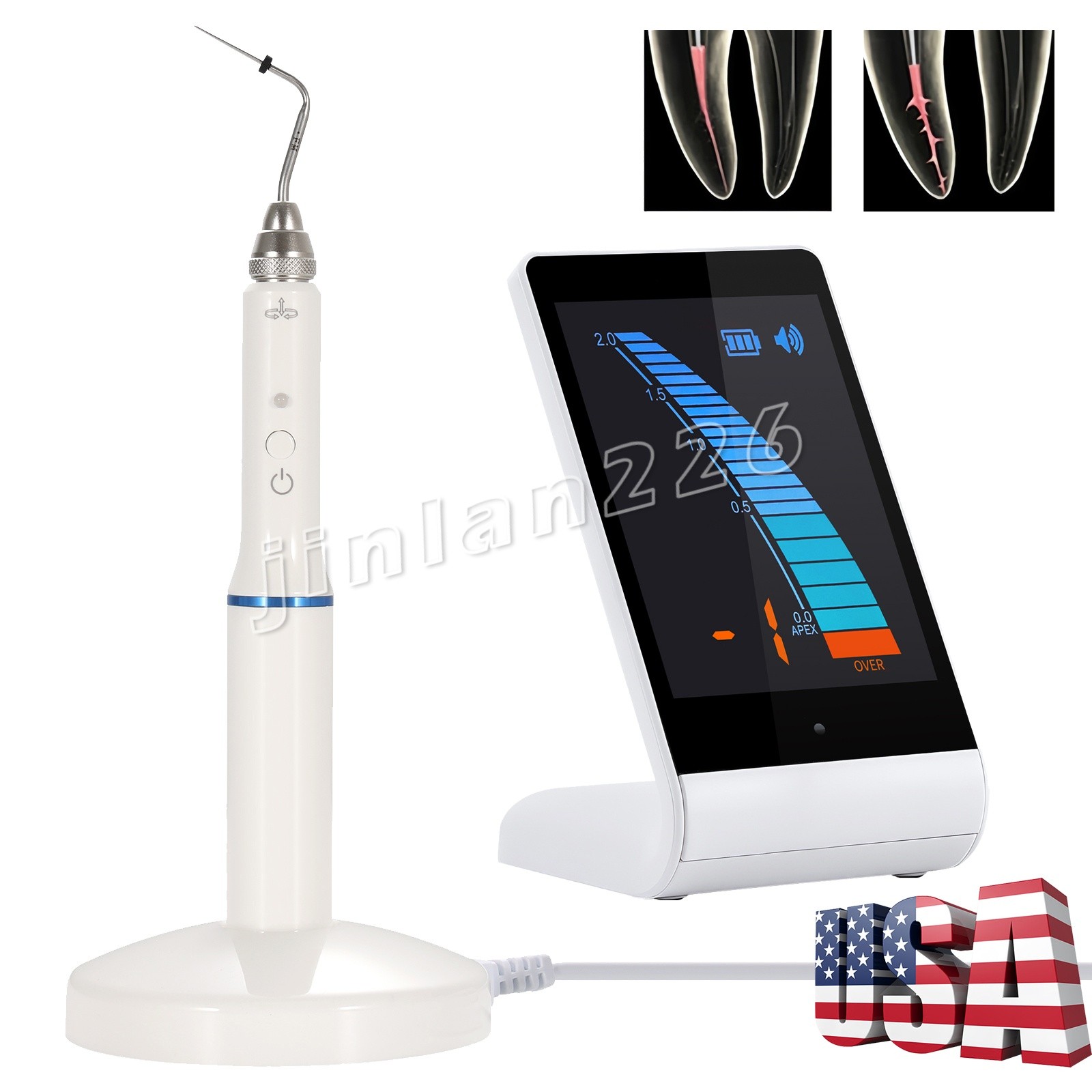 Dental Endo Apex Locator Root Measuring Tool/Obturation System Heated Pen 110V