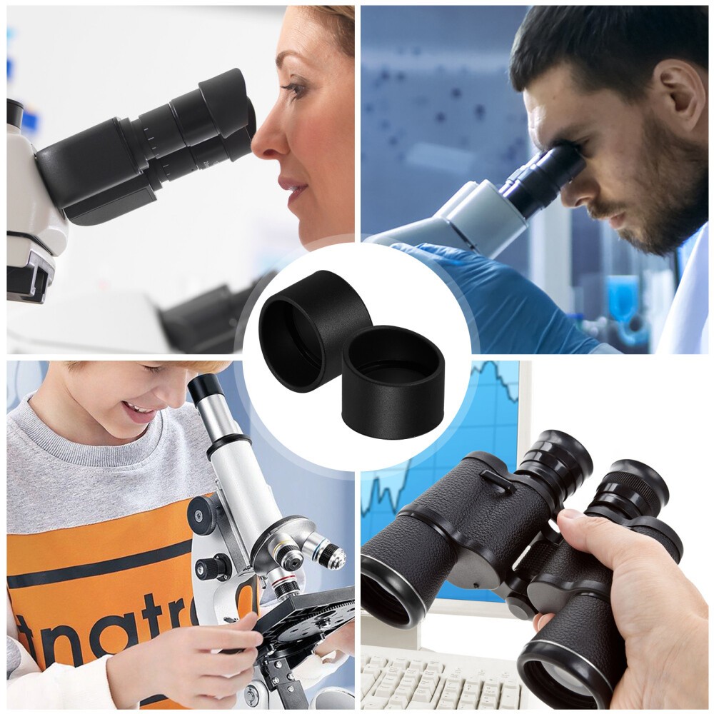 2 Pcs Eye Guards Cups Cover Microscope Rubber Eyepiece