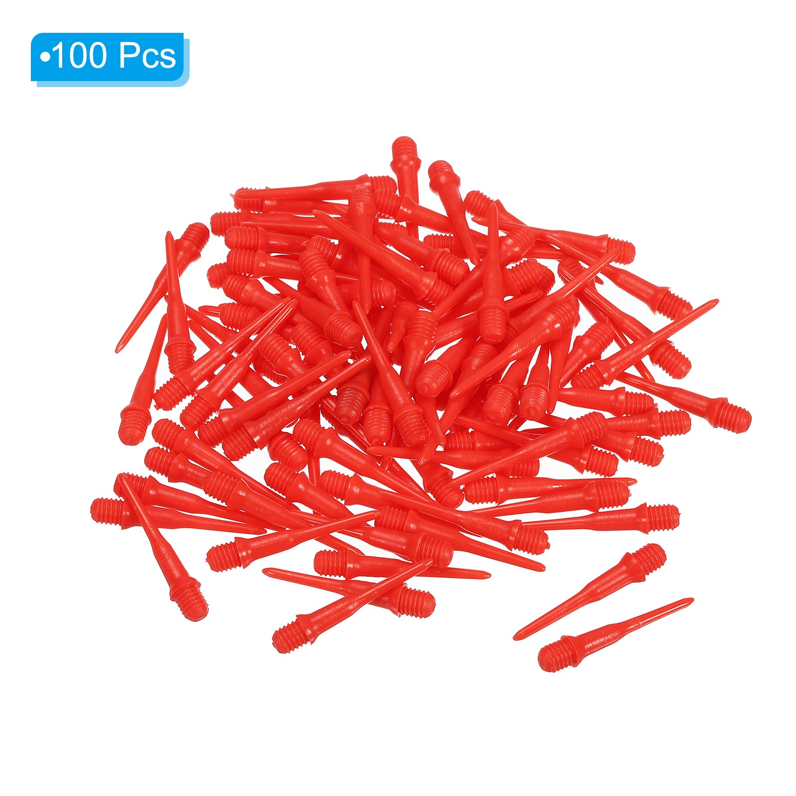 Plastic Dart Tips, 100 Pack 2BA Thread Soft Dart Tips Dart Accessories, Red