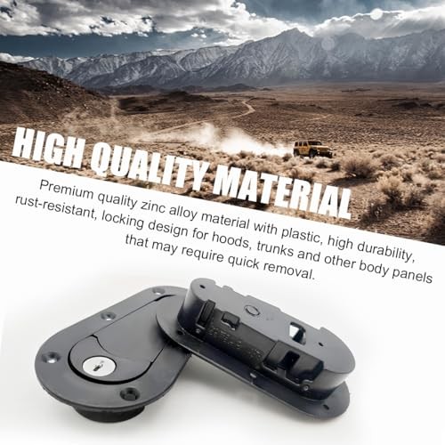 Flush Hood Latch & Pin Kit - Durable Engine Bonnet Quick Release Latch & Pin
