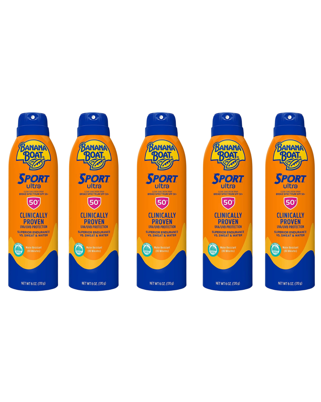 🌞 5 Pack Banana Boat Ultra Sport SPF50 Spray 6oz EXP 5/26 – 2/27 🌞