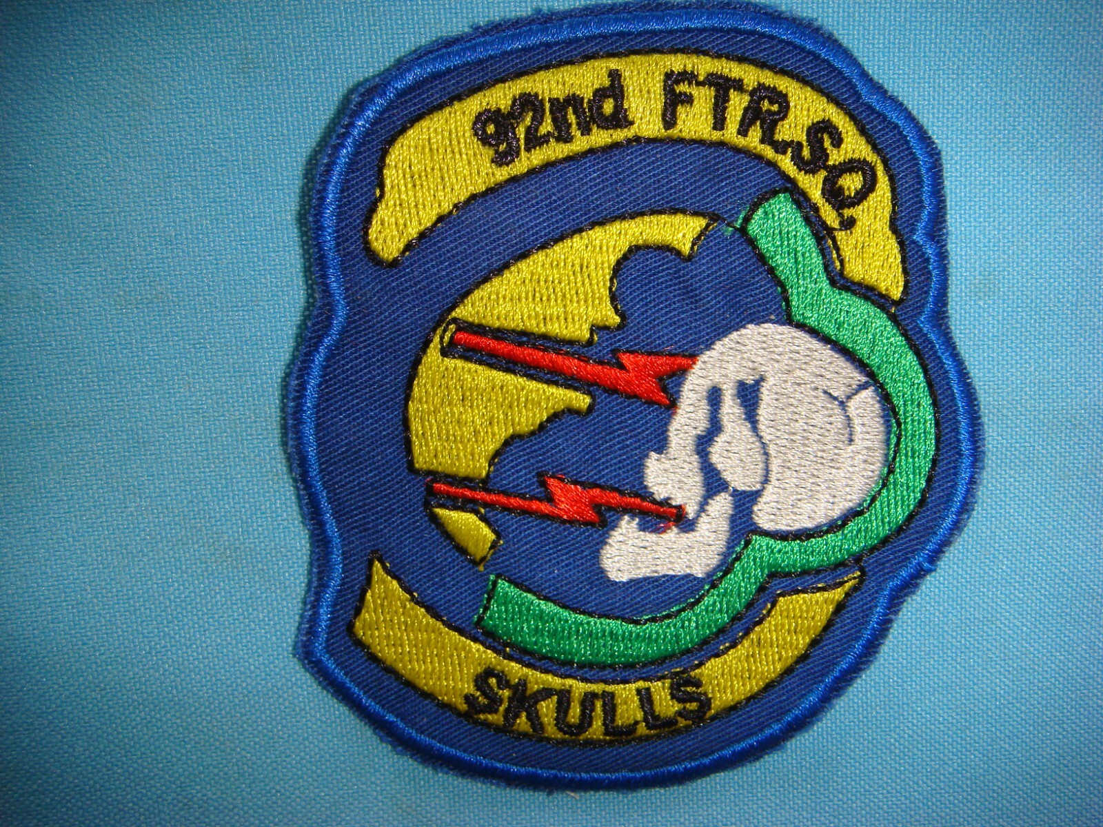 VIETNAM WAR PATCH, US 92nd FIGHTER SQUADRON SKULLS