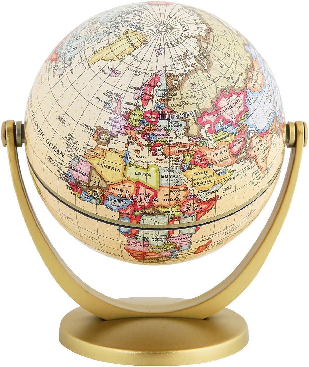 WORLD GLOBE EARTH Map Rotating Geography Ocean Classroom Learning Desktop