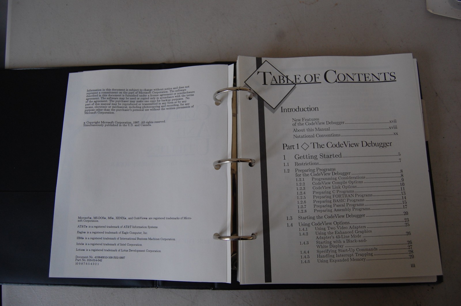 MICROSOFT FORTRAN 4.1 OPTIMIZING COMPILER MANUAL BOOK UPDATE CODEVIEW