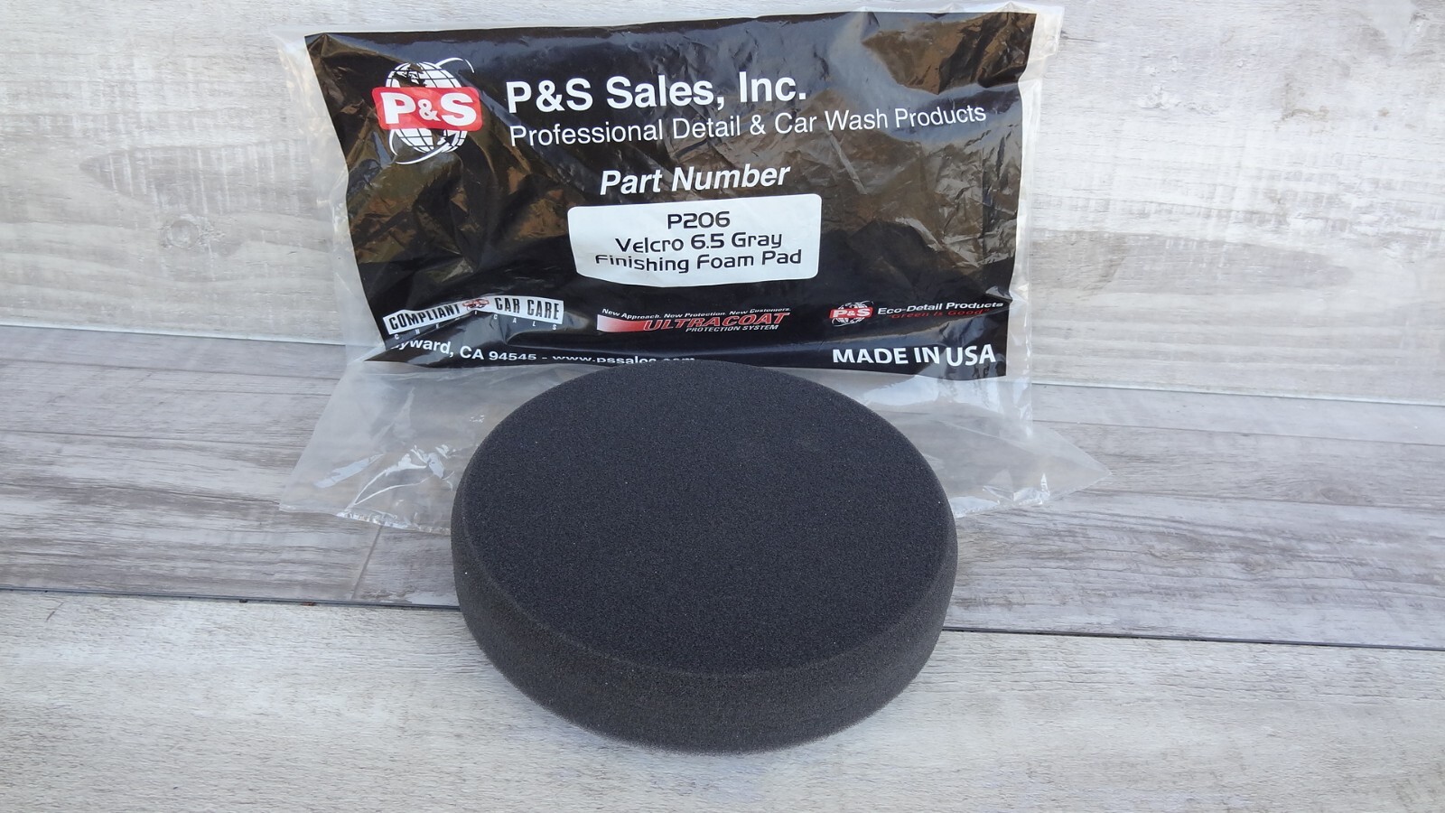 6.5 Gray Finishing Foam Pad P206 Professional Detail & Car Wash Product P&S