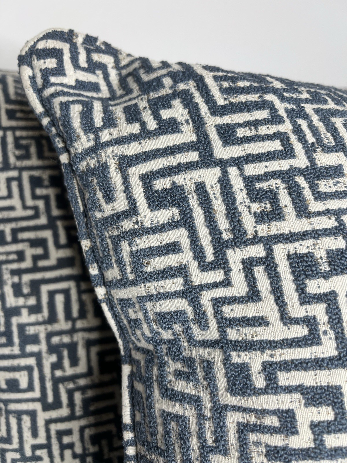 Pair of The Pillow Collection Cover + Down Insert Zeref Geometric Blue White 20”