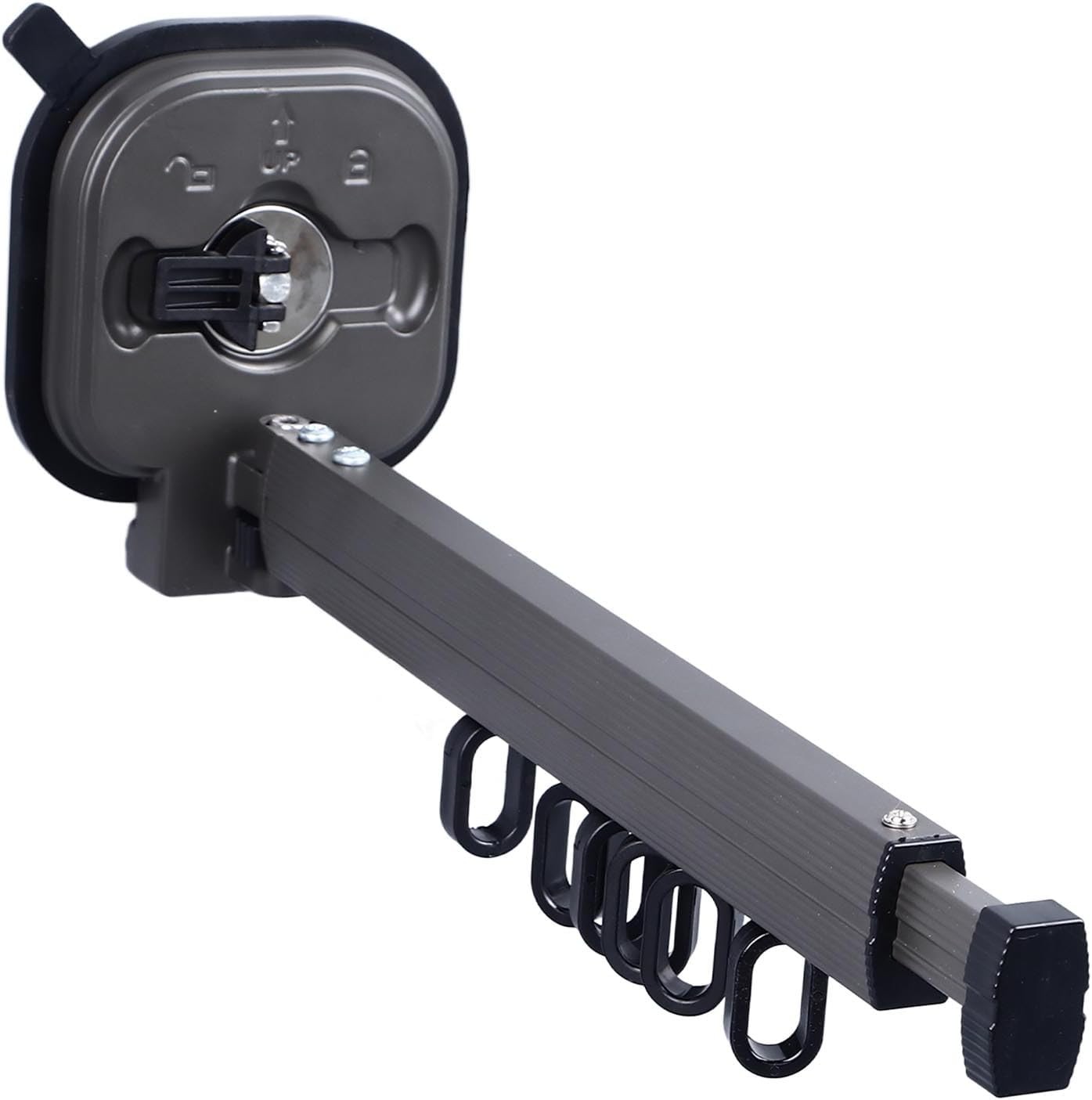 Wall Mount Folding Clothes Drying Rack Aluminum Alloy Retractable End Rods