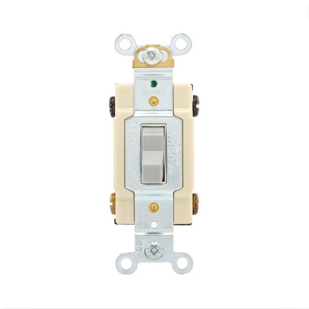 Eaton Gray 4-Way Commercial Toggle Wall Light Switch 20A 120/277V Bulk CSB420GY