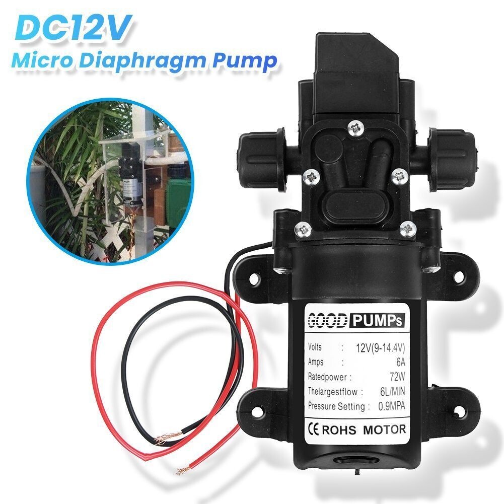 2PCS 12V Water Pump 130PSI Self Priming Diaphragm High Pressure Automatic Switch