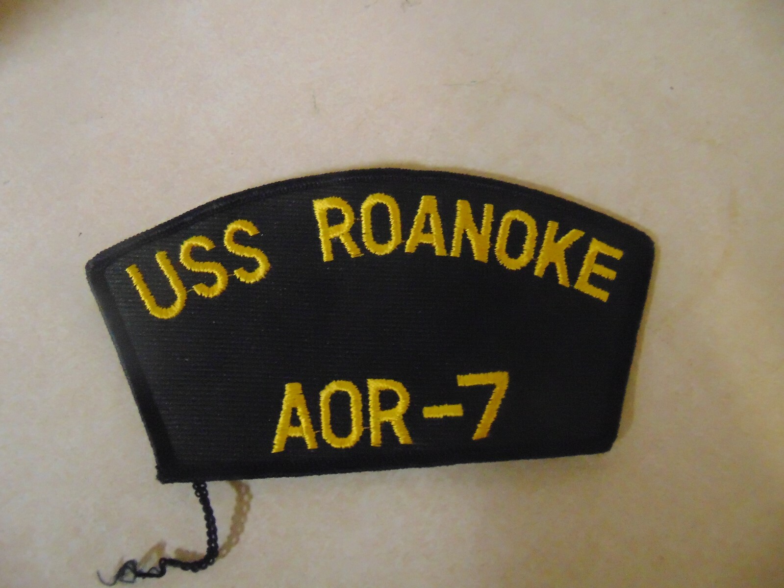 MILITARY HAT PATCH UNITED STATES NAVY USS ROANOKE AOR-7