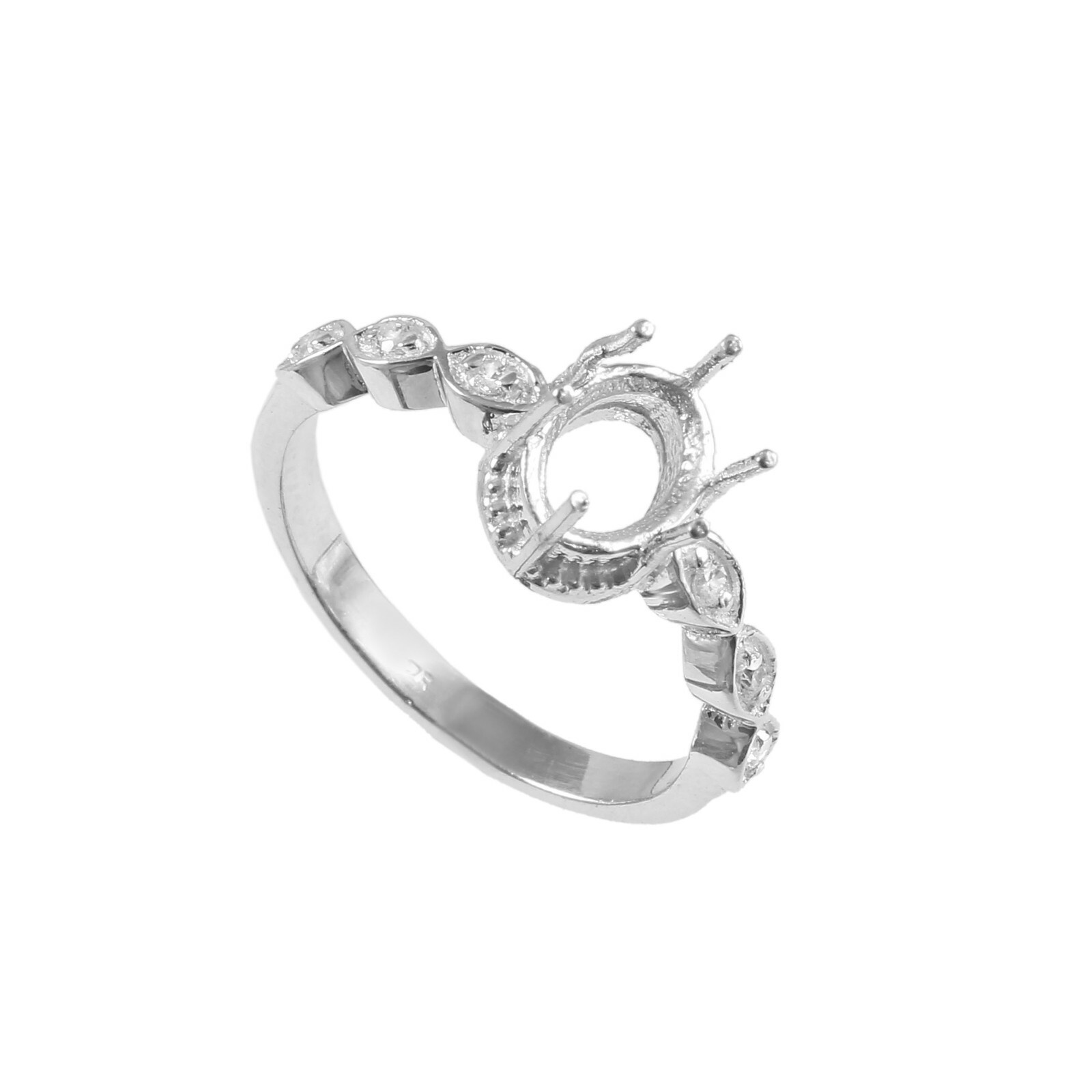 Semi Mount Ring Stone Setting Size 8X6 MM Oval Shape Engagement Ring Free Cost