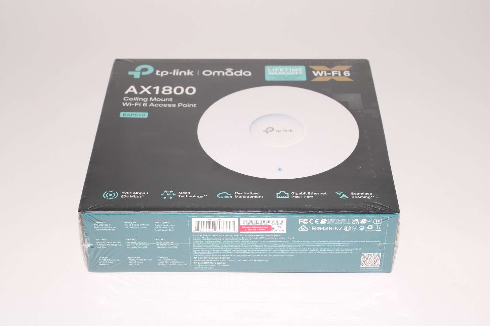 EAP610, TP-LINK EAP610 AX1800 Ceiling Mount Dual Band WiFi 6 Access Point