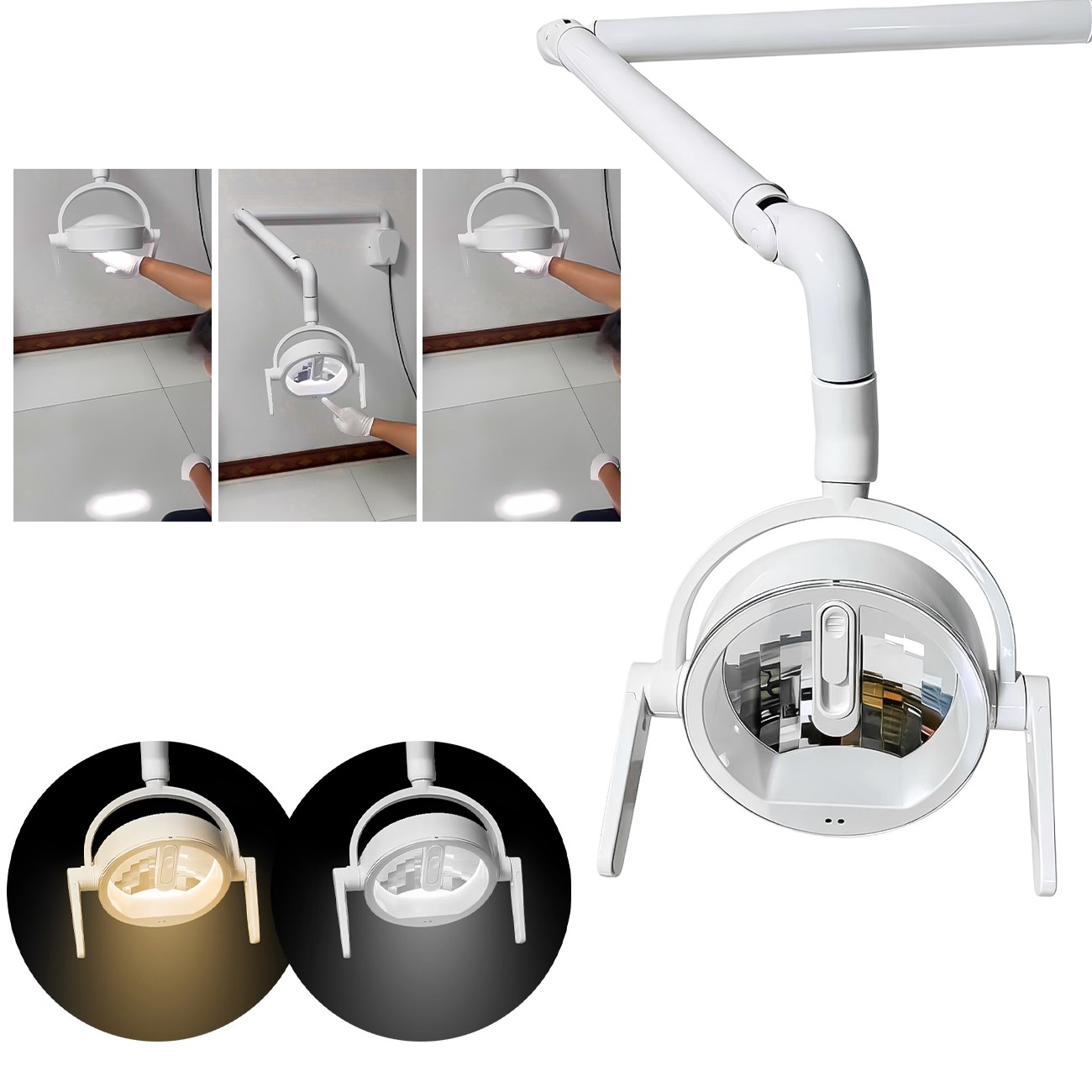 Wall-Mounted Dental LED Shadowless Operating Light Brightness Adjustment LED-15
