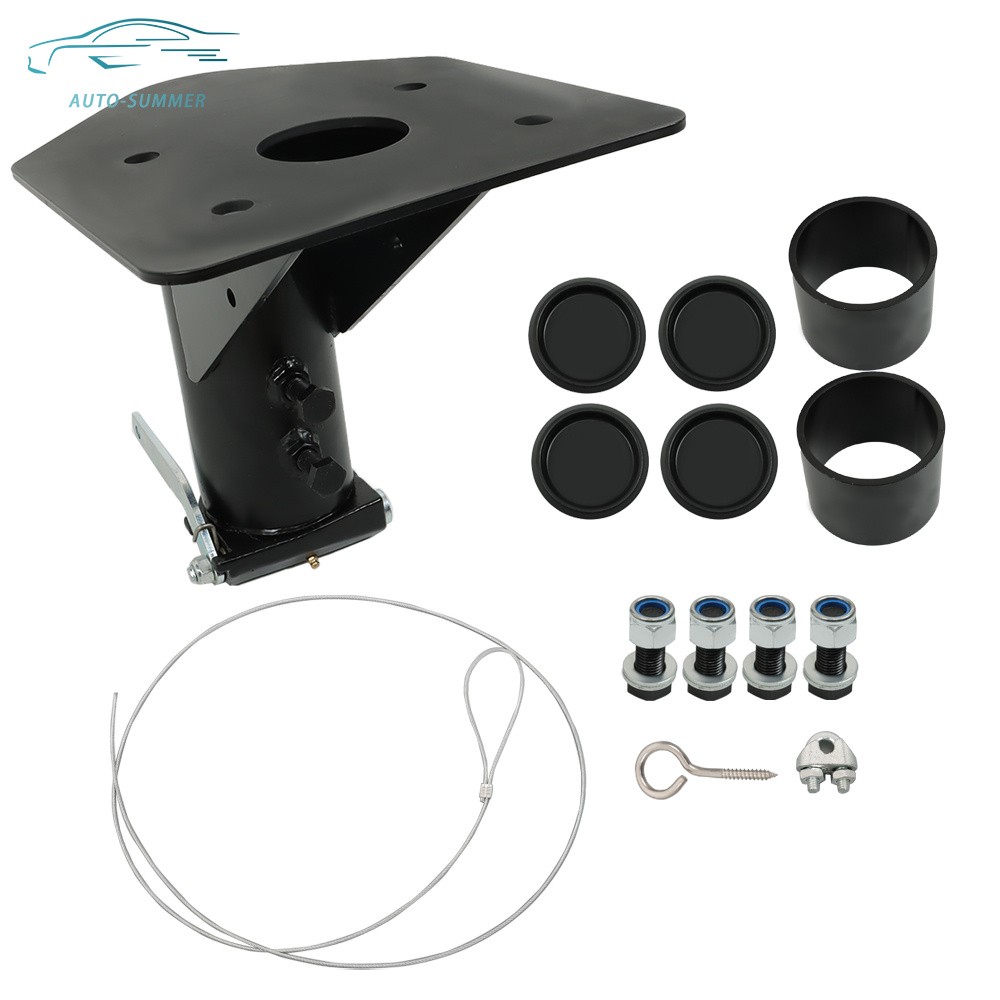 Adjustable 12" 15" 17" Forward Offset 5th Wheel Adapter Hitch to Gooseneck Black