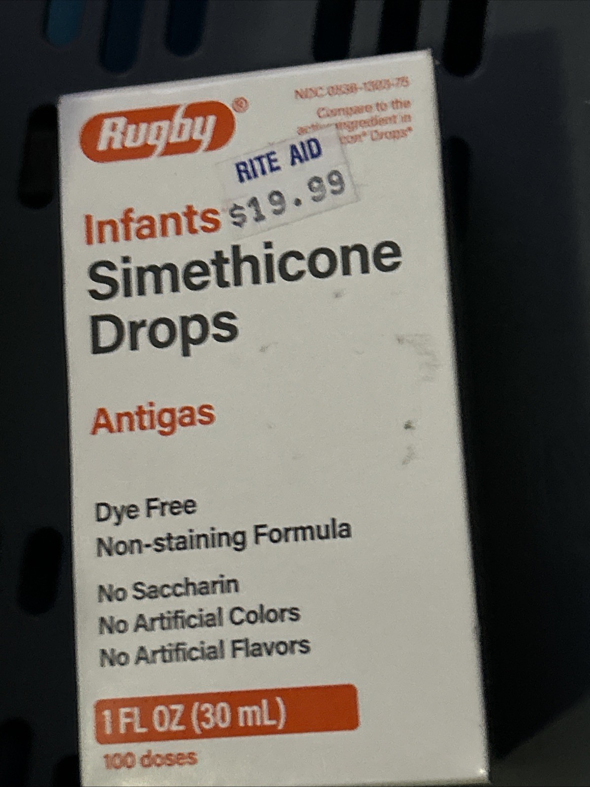 Rugby Gas Relief Drops For Infants (Dye Free) 30mL - Exp Date 11-2026