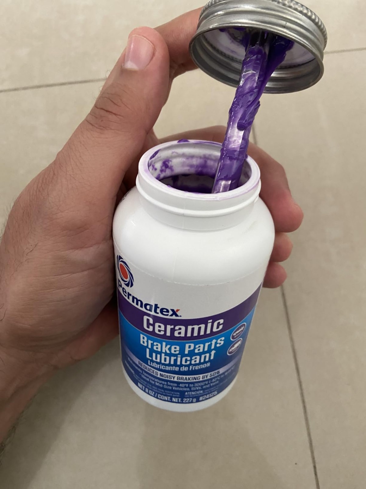 Ceramic Brake Parts Lubricant, 8 oz Jar - Extreme Temperature Resistance