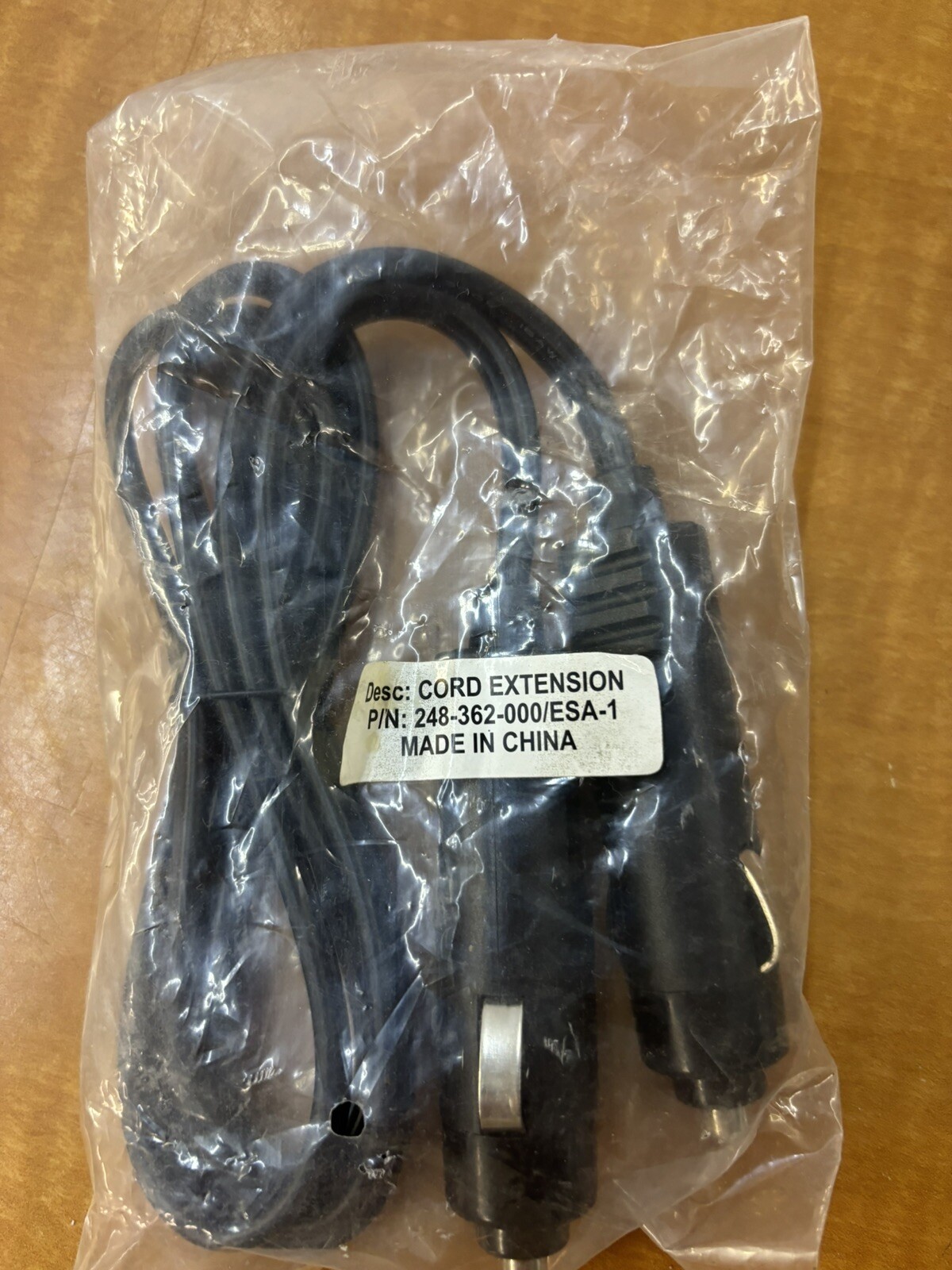 Cord Extension Aux Power Double Male Ends P/N 248-362-000/ESA-1 NIP 12V