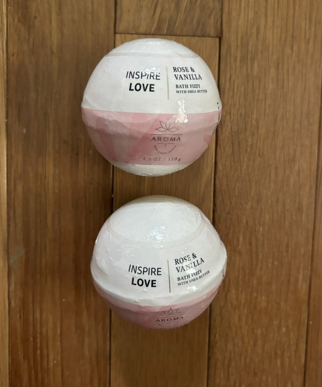 2 Bath & Body Works Inspire Love Bath Soak Fizzy Bombs Rose & Vanilla Fizzie