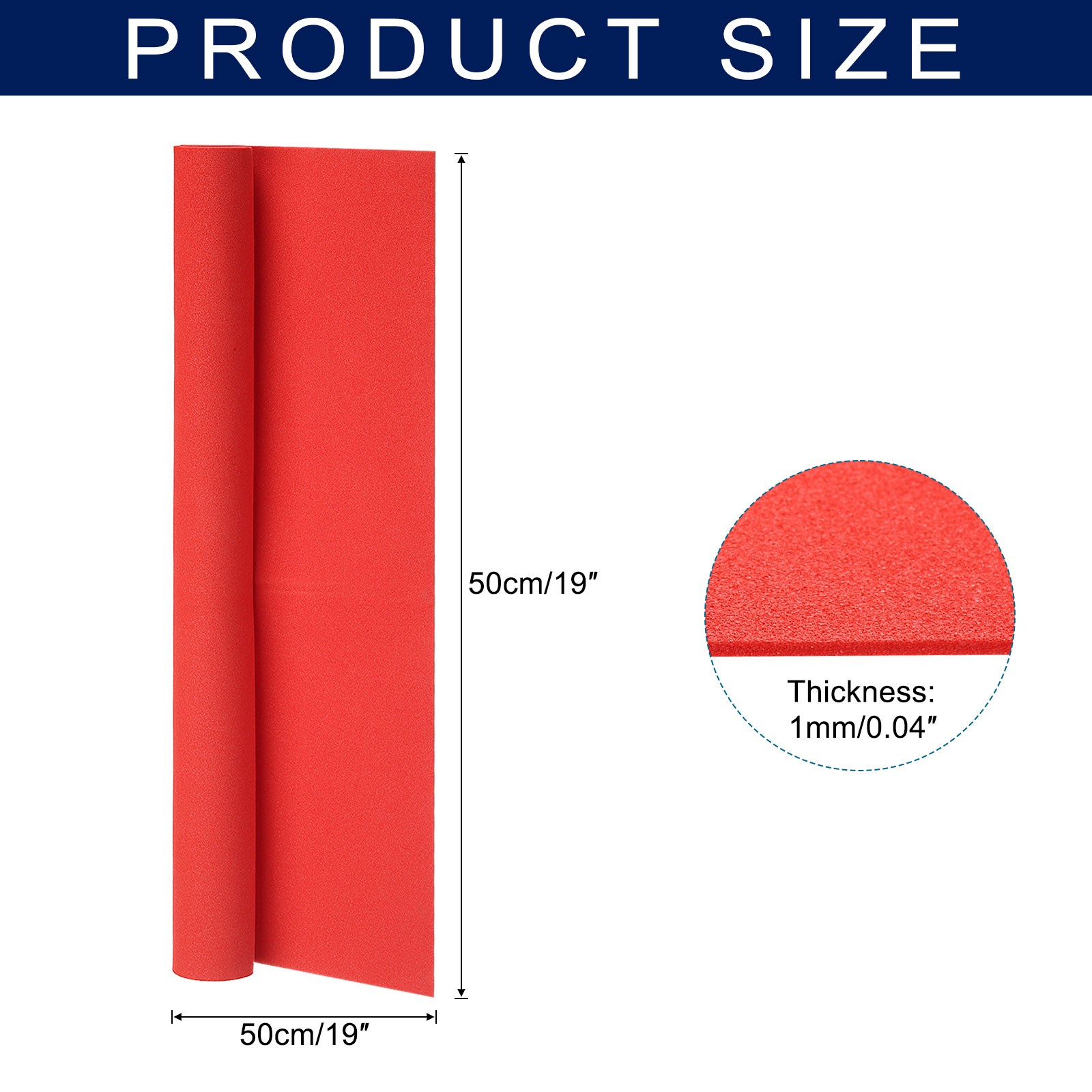 Foam Sheets Crafts 19x19 Inch 1mm EVA Craft Foam Paper Foam Sheets, Red