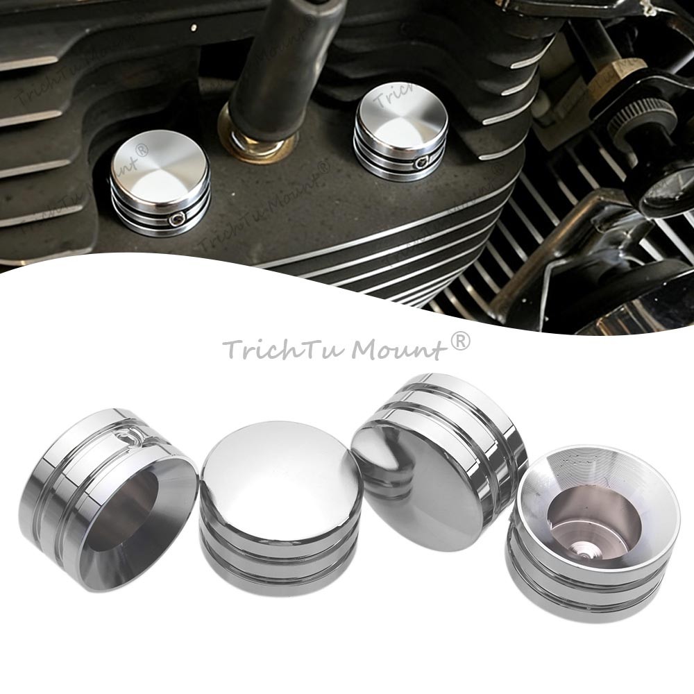 Motorcycle Chrome Aluminum Head Bolt Cover For Harley Twin Cam Sportster 86-24