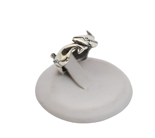 Humpback Whale 925 Sterling Silver Ring Sizes 6.5, 7