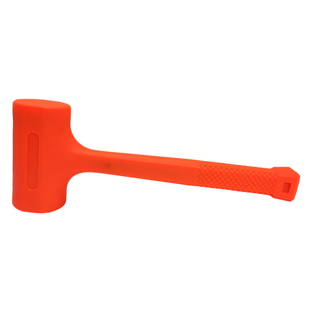 2 Lbs Dead Blow Rubber Mallet 13-1/2'' L Hammer Non-Marring Coating Neon Orange