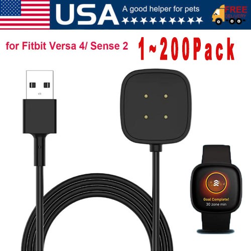 Wireless Charger For Fitbit Sense Versa 3 4 Watch USB Fast Charging Dock Cable