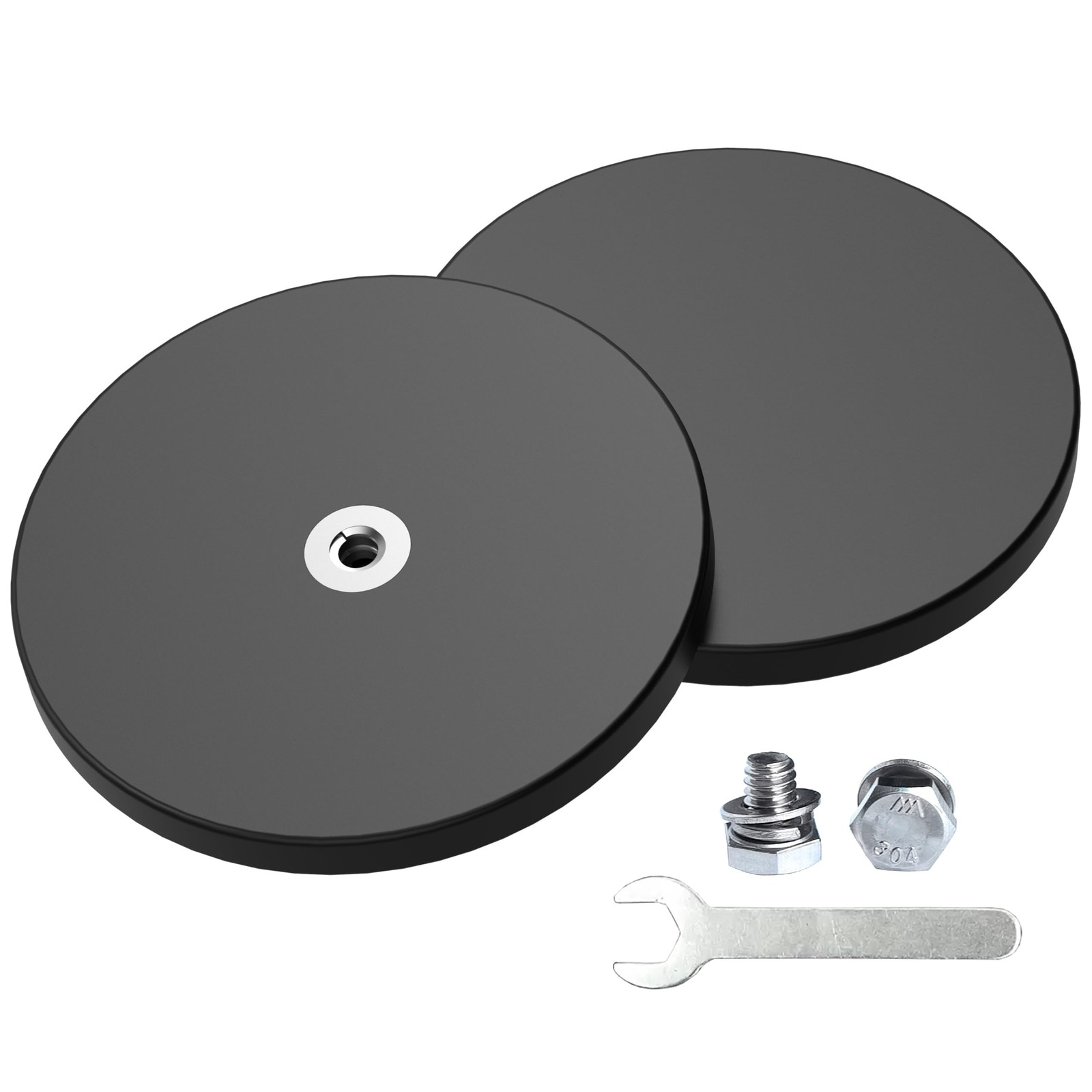 2 PCS Strong Rubber Coated Mounting Magnets 120 LB 1/420 Thread For Camera