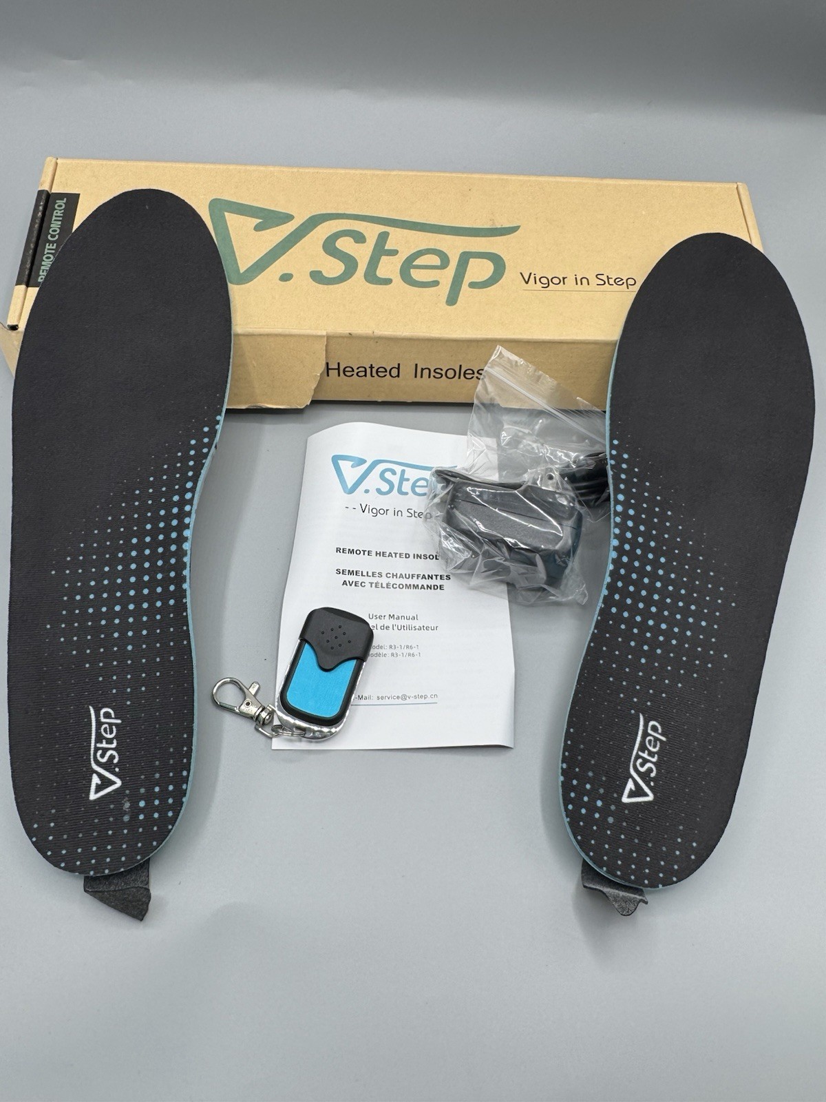 V.Step Heated Chargeable Insoles With Remote Model R6-1 Size Large