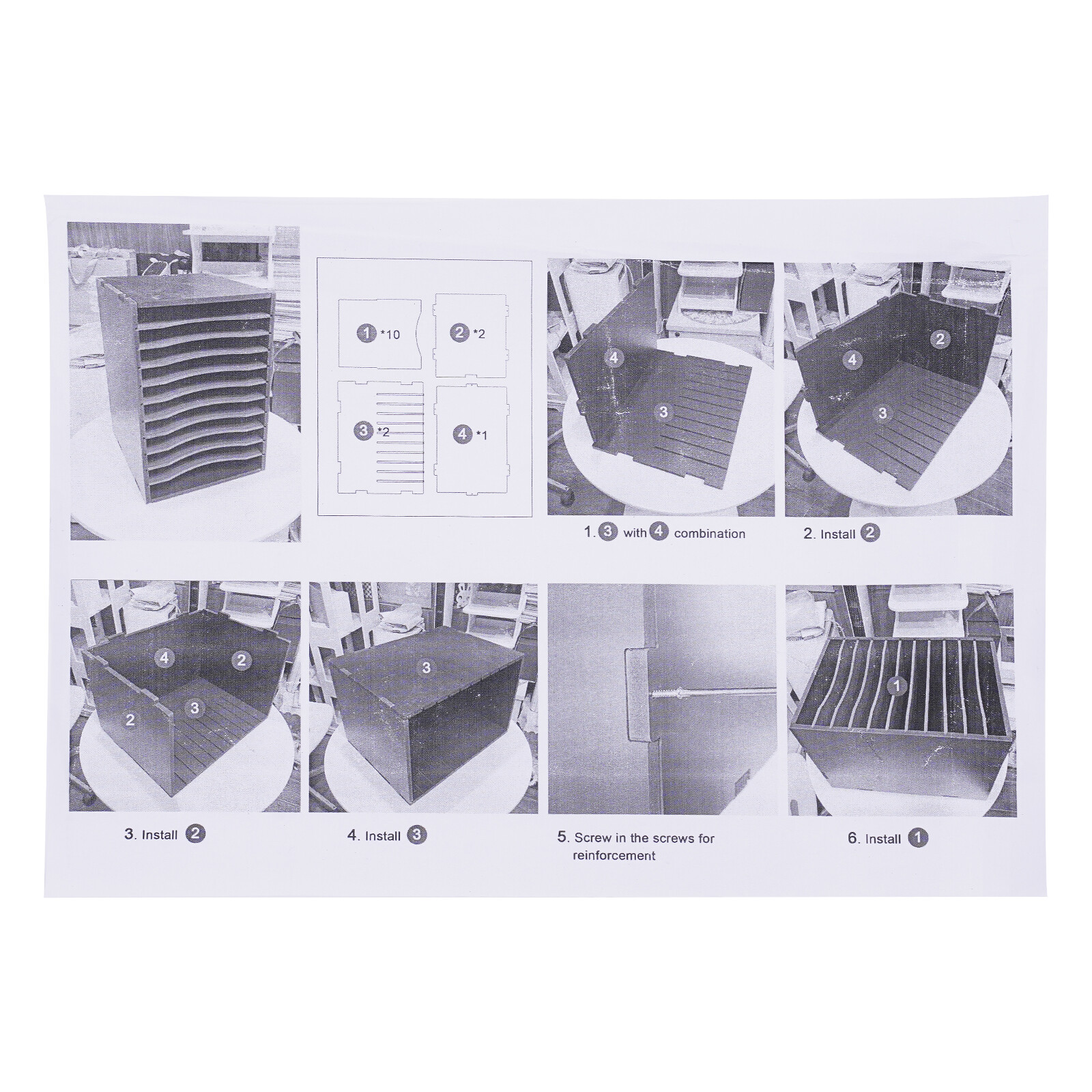 11Compartment Vertical Desktop Sorter File Storage Rack Desktop Organizer Holder