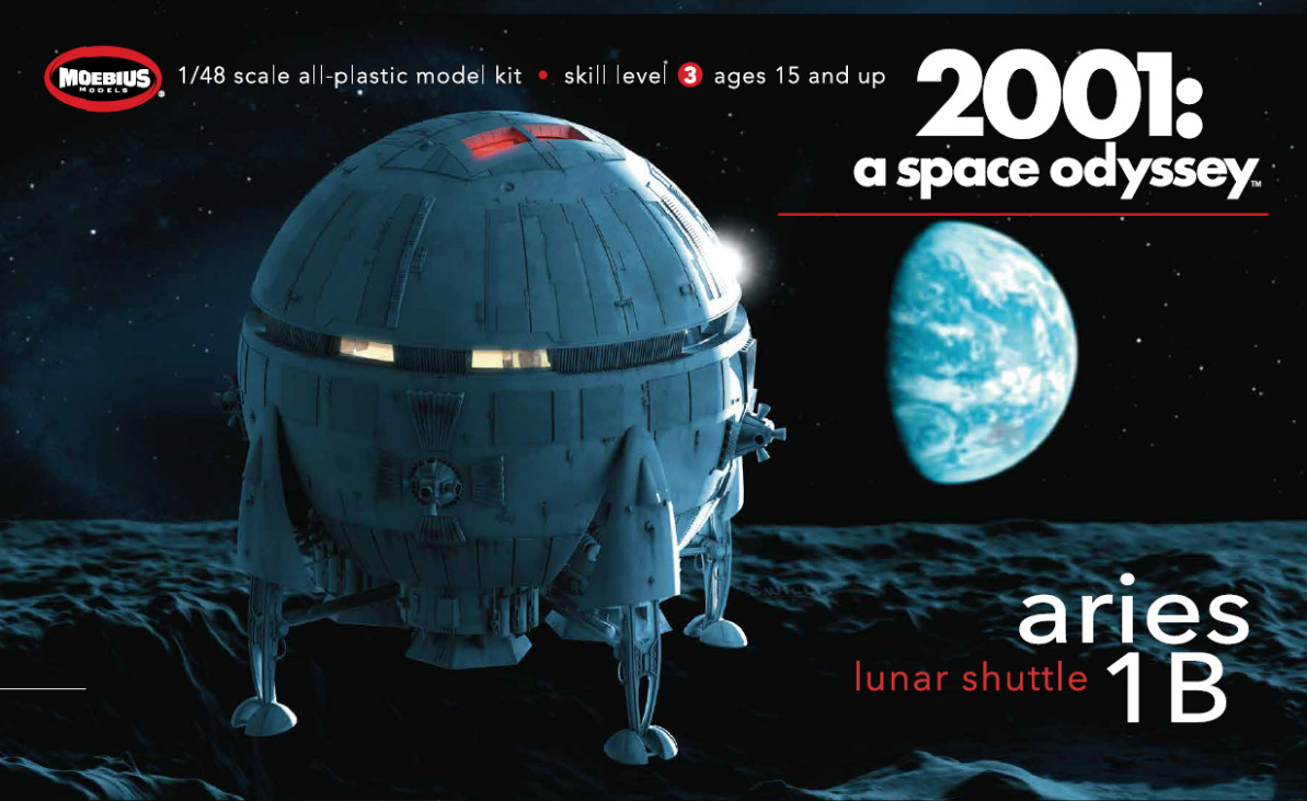 Moebius Models Aries 1b lunar shuttle Model Kit from 2001 : A Space Odyssey