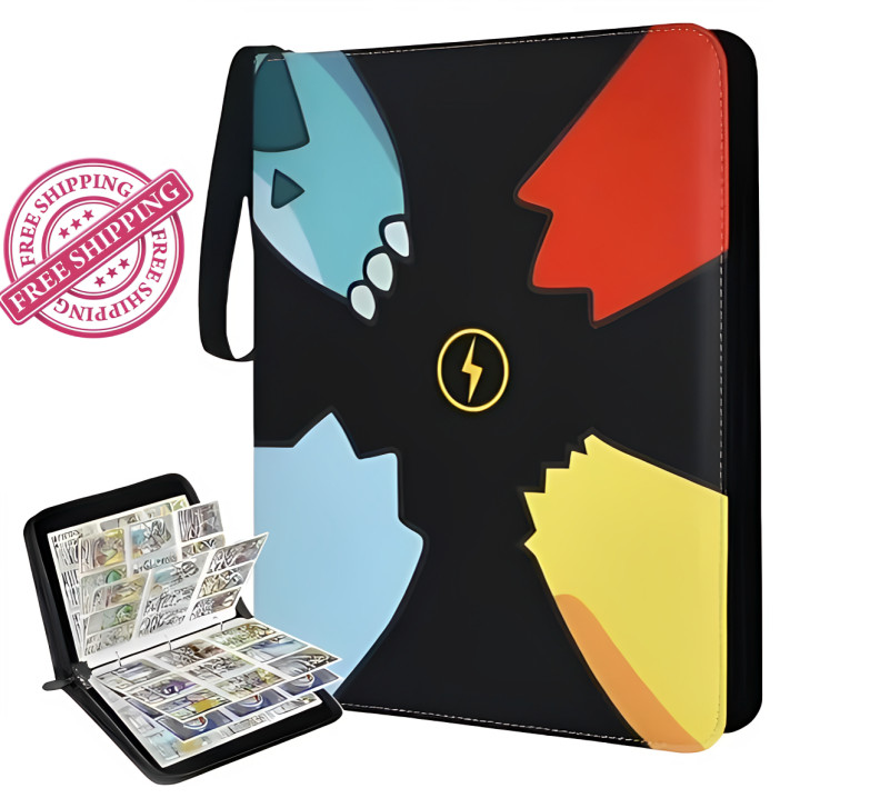 9-Pocket 900-Card PU Leather Binder Album – TCG, MTG, Sports & Game Card Storage