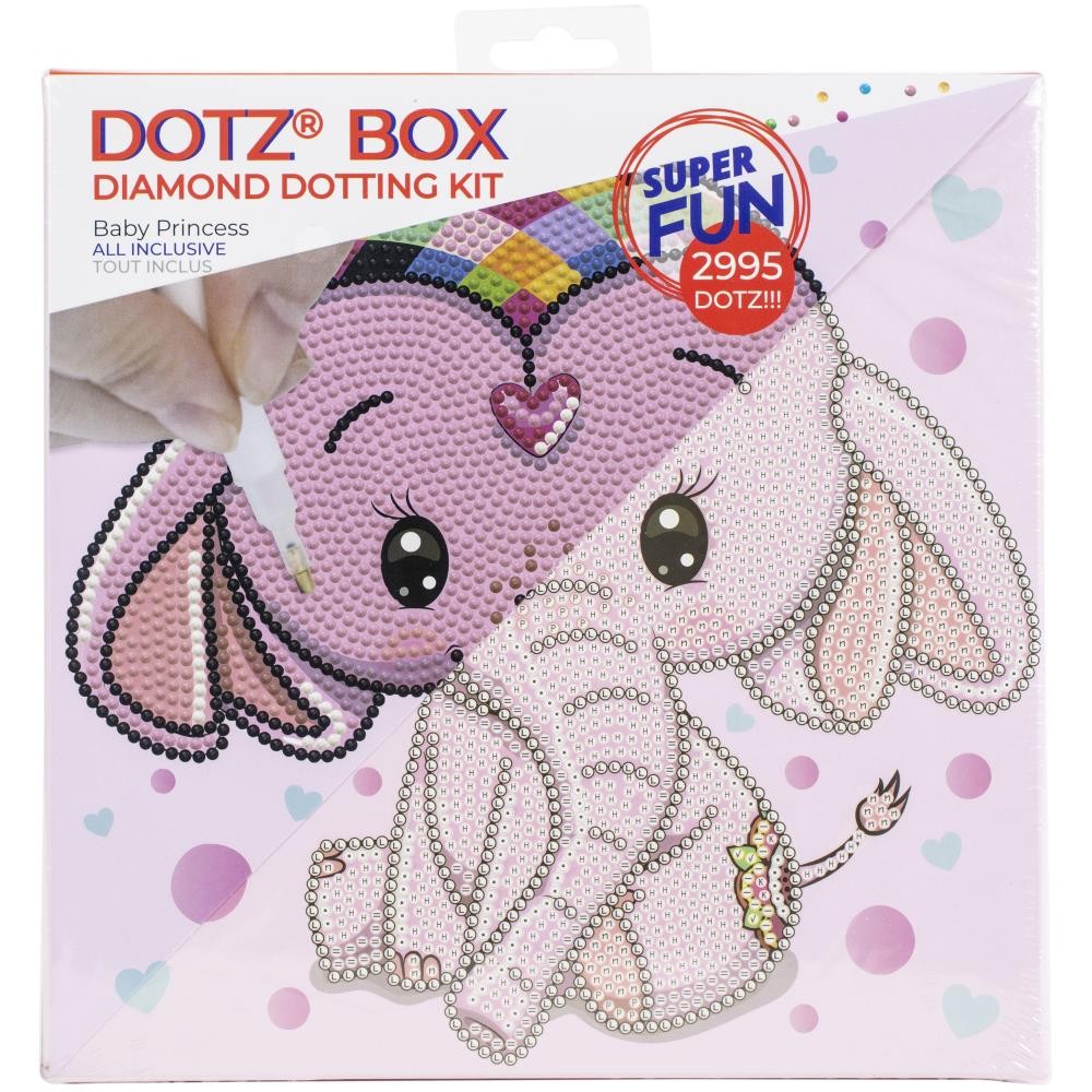 DIY Diamond Dotz Baby Princess Elephant Kids Craft Box Kit