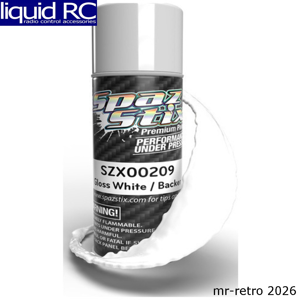 Spaz Stix 00209 Solid White/Backer Aerosol Paint 3.5oz Can