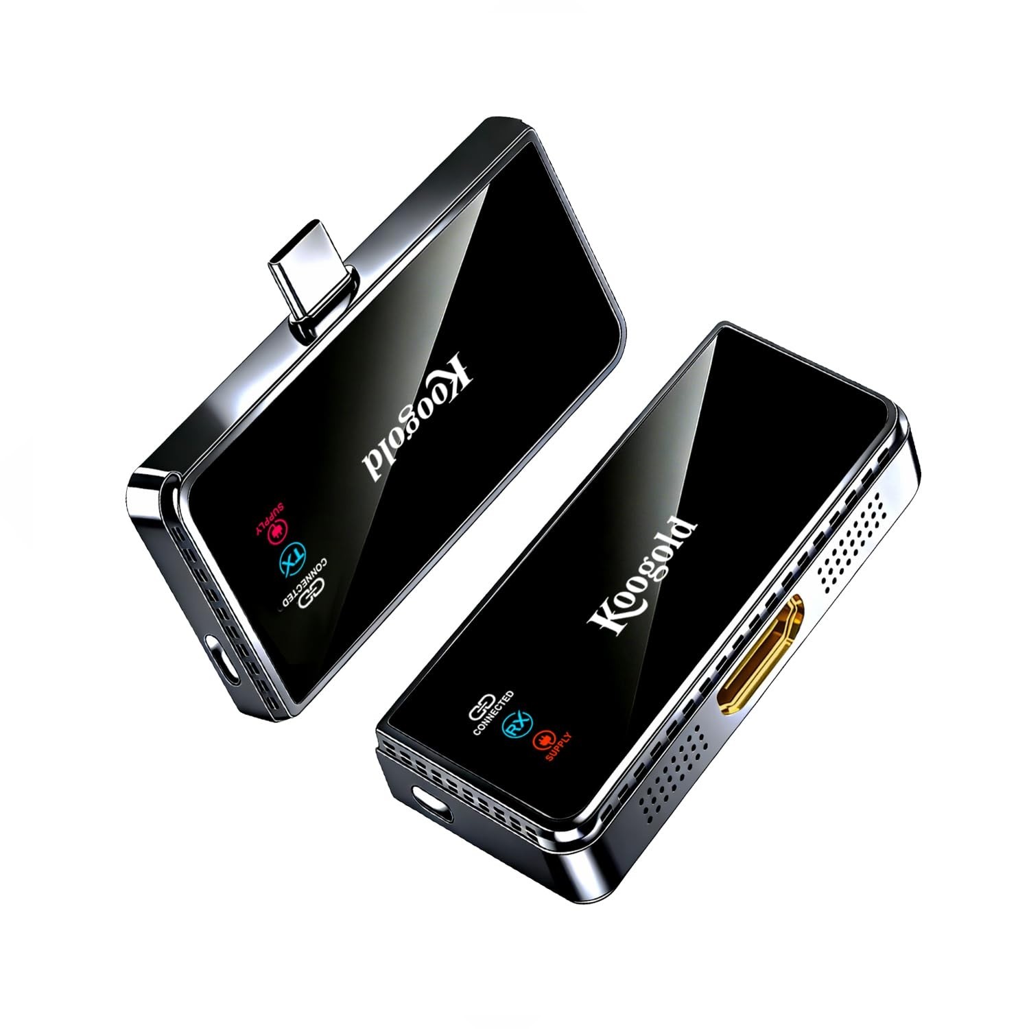 Wireless HDMI Transmitter and Receiver USB C,Elegant Solid Design, 4K Input 1080