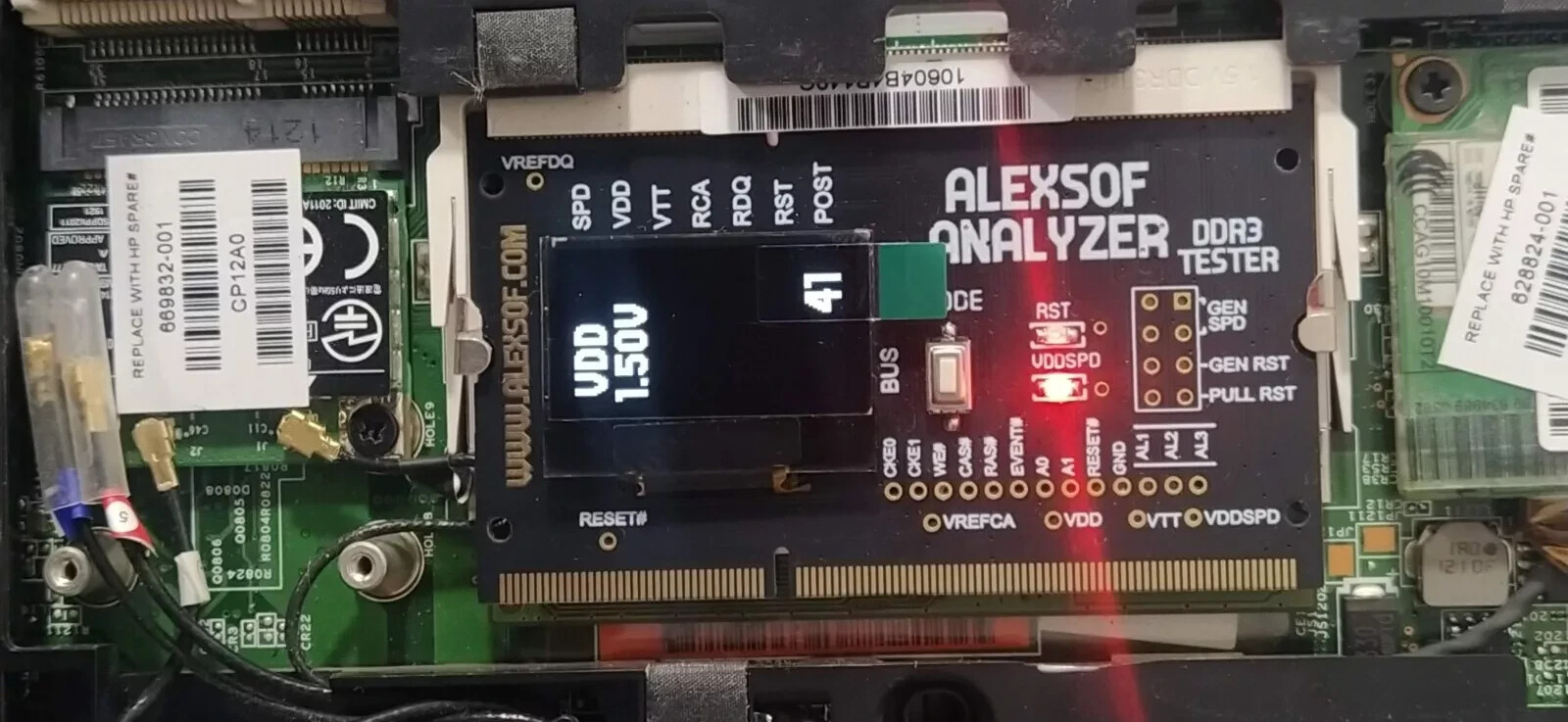 DDR4 +DDR3 LAPTOP RAM VOLTAGE TESTER measuring voltages,POST codes activities