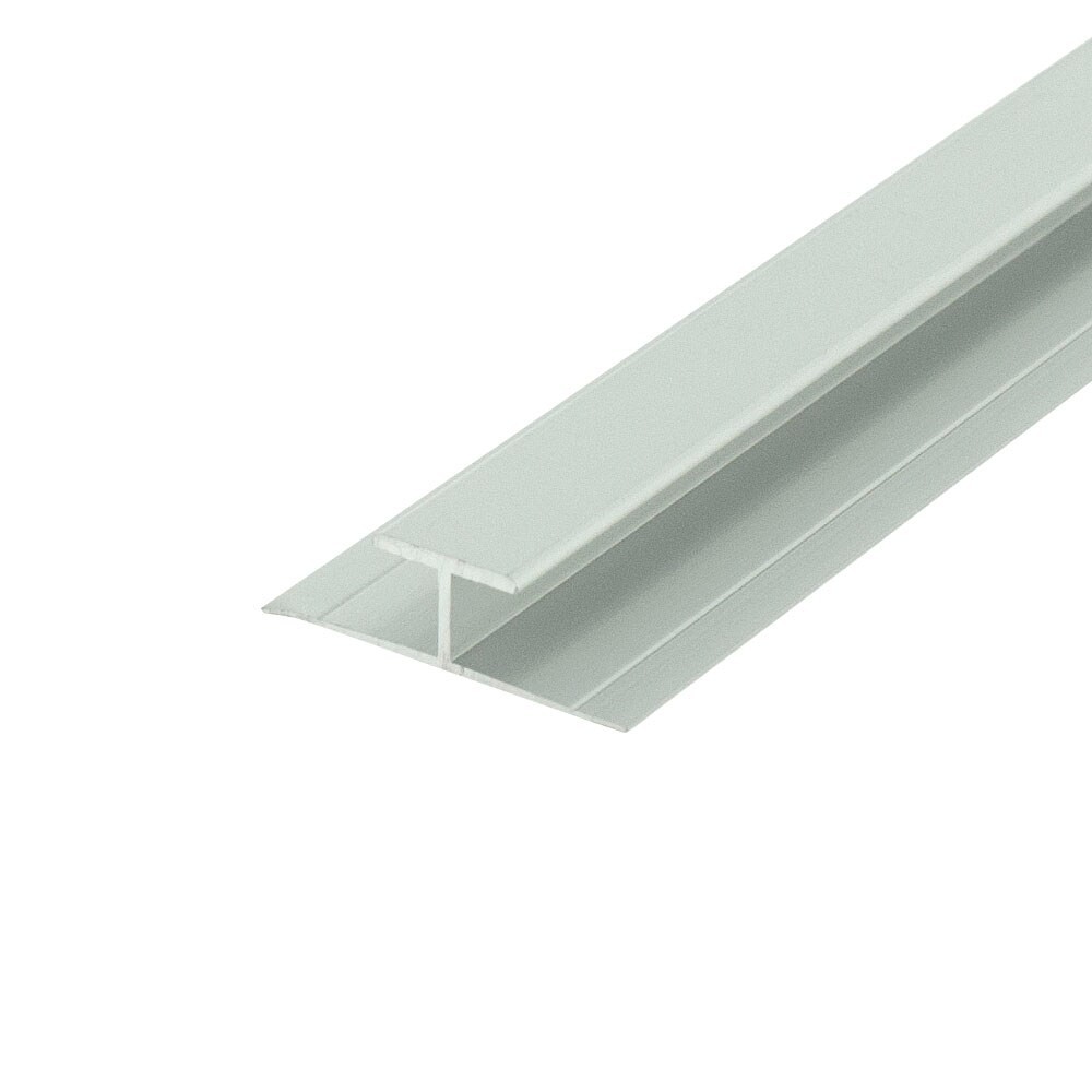Outwater Aluminum H Channel Fits Material 1/4 to 9/32 Inch Clear Anodized